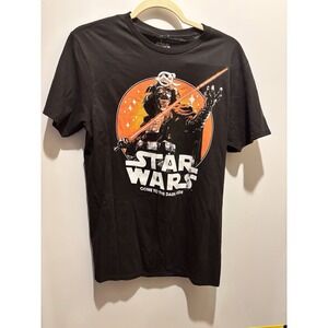 Star Wars Come To The Dark Side Black Tshirt Boys/teens Size Medium